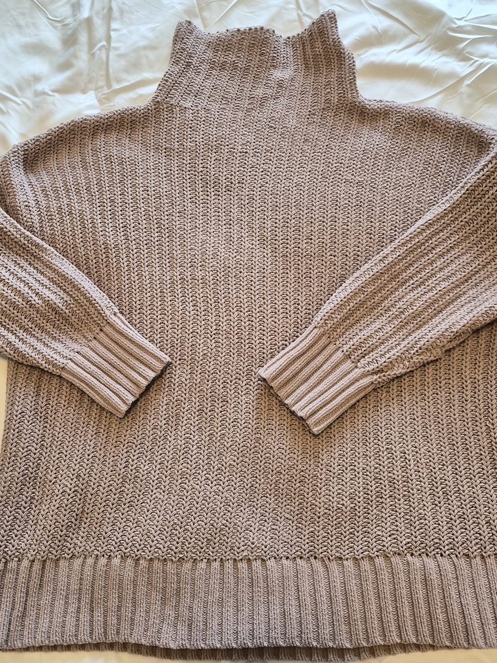 Aerie Oversized Dusty Rose Turtleneck Knit Sweater Size Small